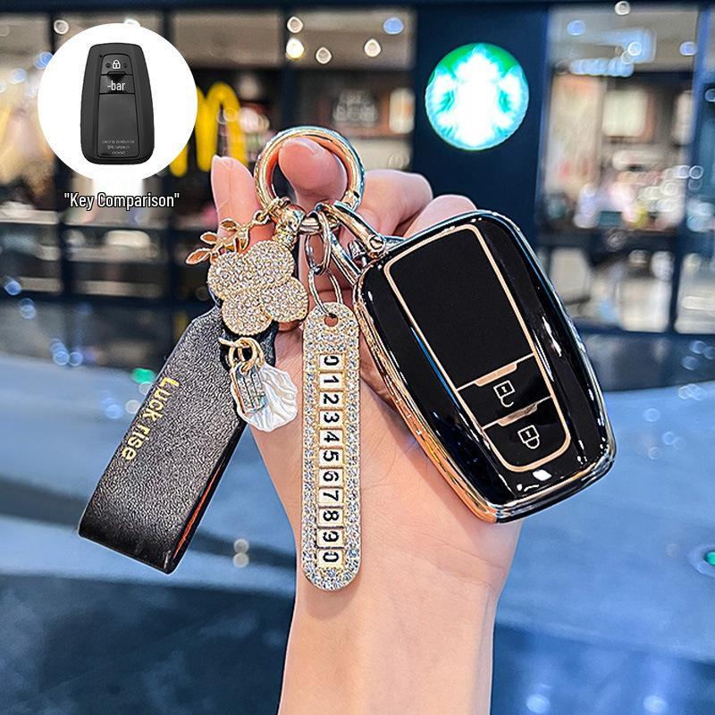 Toyota Key Case for Camry, RAV4, Wildlander, Levin, Crown, Lu Fang - Suitable Keychain Bag for Men and Women.