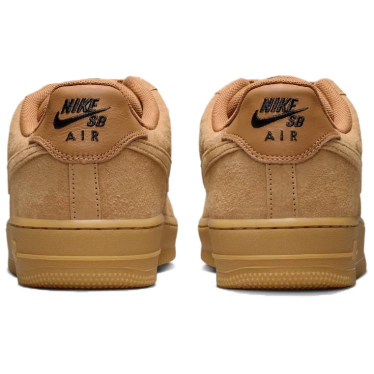 Nike SB Air Force 1 Low Flax Sneakers da Uomo Tan Nero-Gomma-Marrone Chiaro-Abete HM8517-200