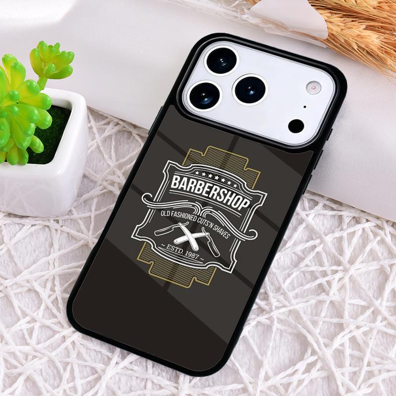 Barber Funny Vintage Classic Barber Retro Phone Case for iPhone 17 Air 16 15 11 12 14 13 Pro Max Shockproof Cover