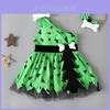 Vestito Estivo Senza Maniche in Rete con Fascia per Capelli The Croods per Bambina, Halloween