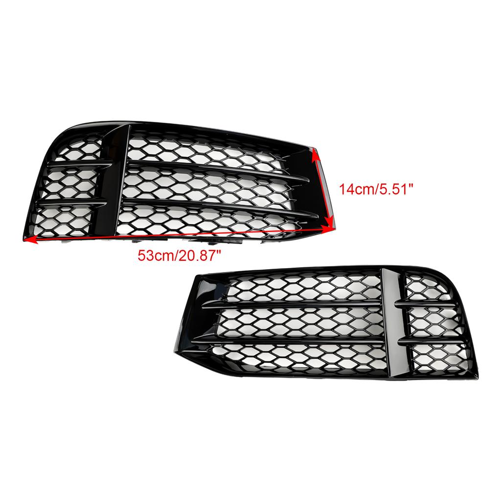 Front Bumper Lower Fog Light Cover Grill Grille 8T0807681F 8T0807682F Fit RS5 2010-2016