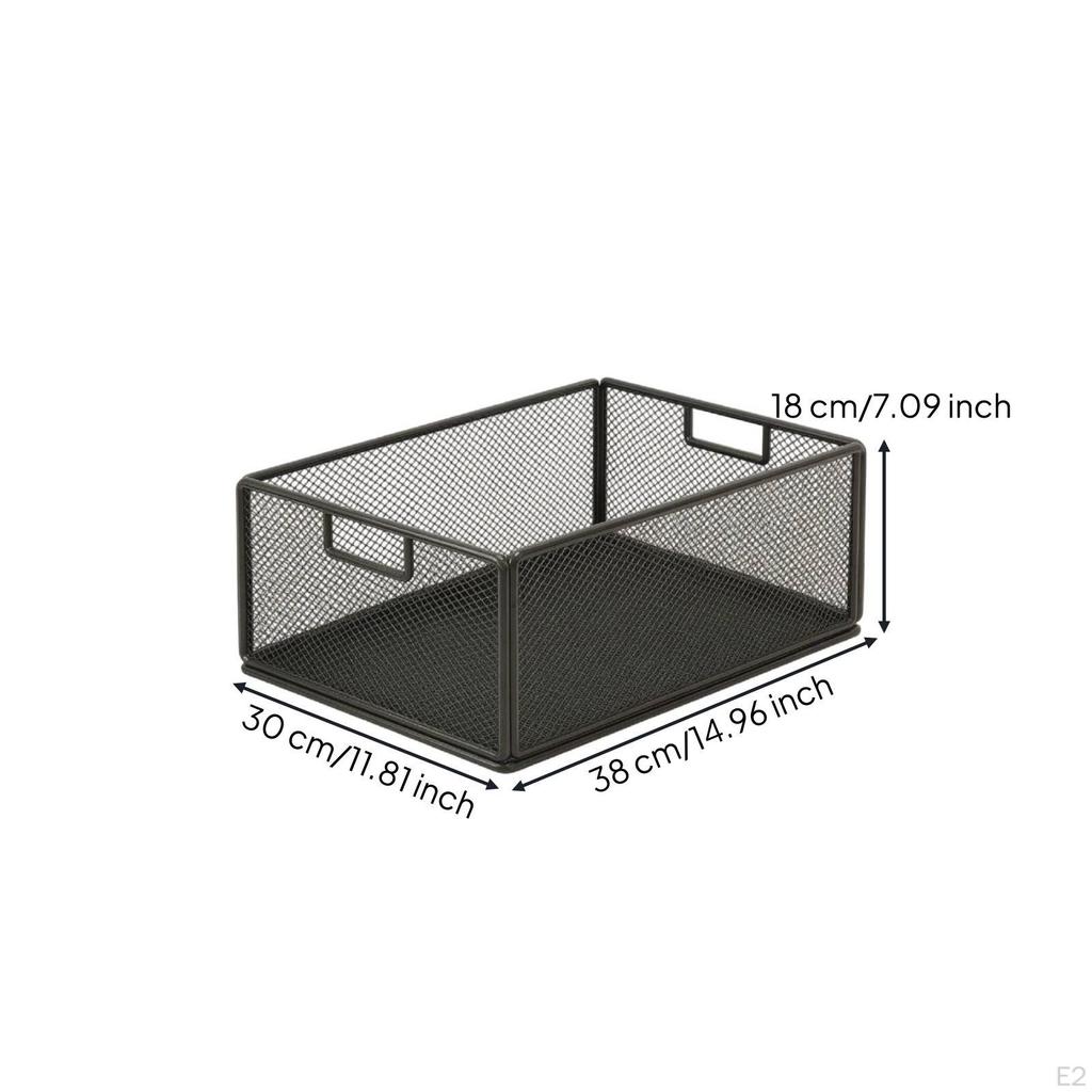 Mobile Rolling Storage Basket Compact Under-Cabinet Cart Breathable Under Desk