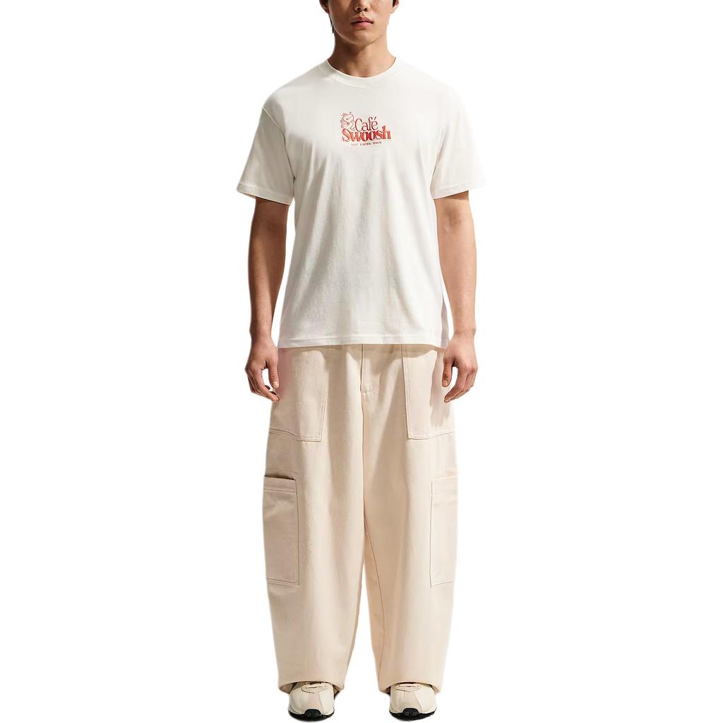 Nike T Shirts Men's Khaki Crew Neck Moderate II3692-133