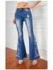 Women's 3D Embroidery Flare Jeans