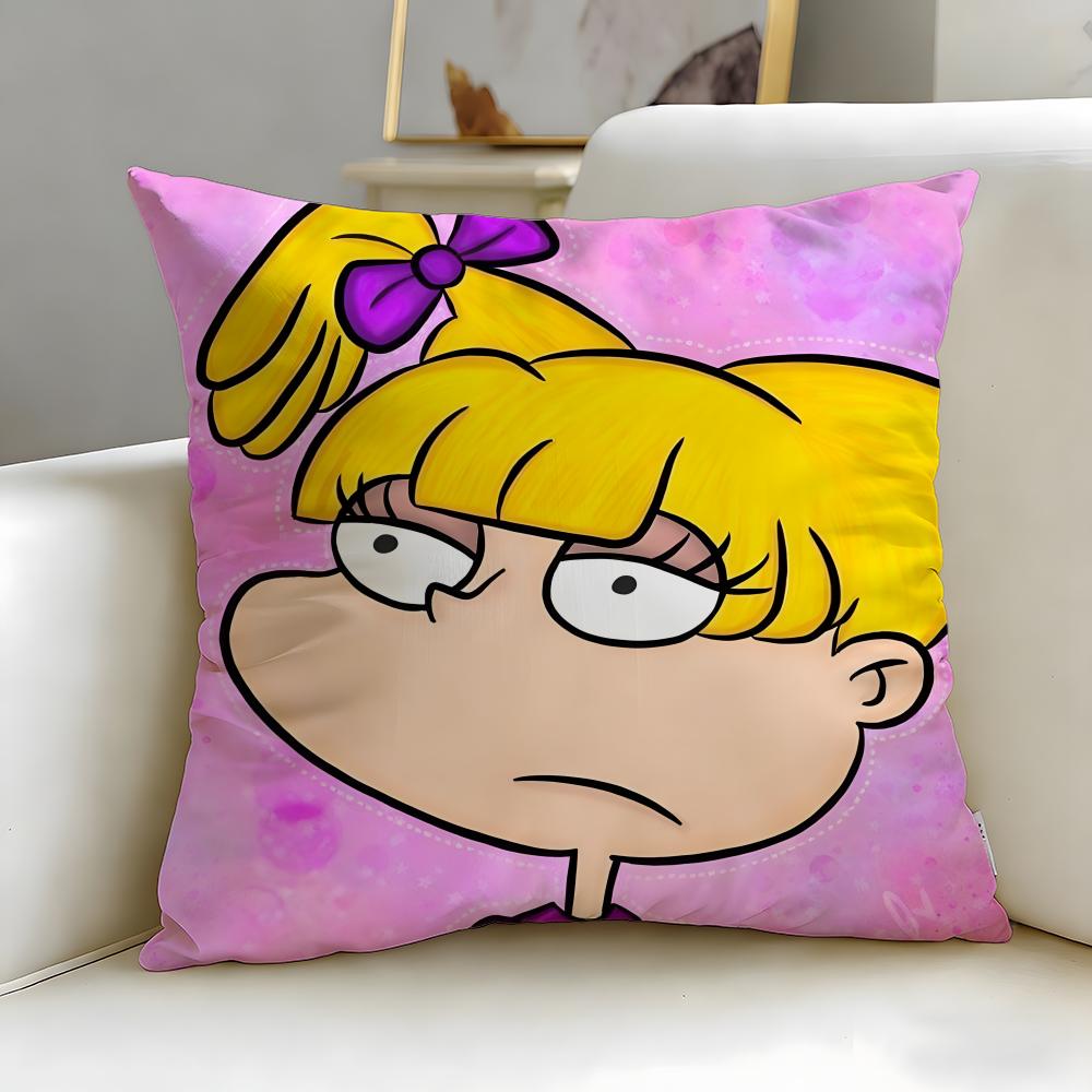 classic cartoon Rugrats Cushion Cover Soft & Easy-Wash Pillow Case – Versatile for Couch, Bed, Travel and Office