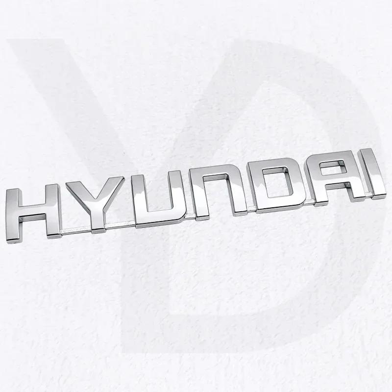 Badge For Hyundai ABS Car Logo Santa Fe Elantra Tucson I20 Ix25 Sonata I30 I10 Ix35 N Line Body Decals Rear Sticker Accessoire RR77