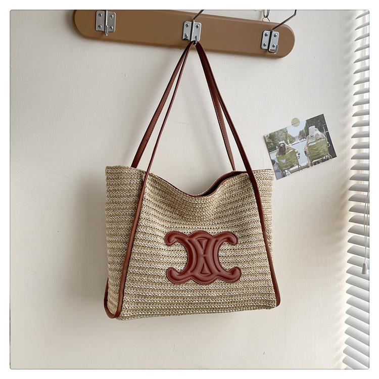 Women's Large-Capacity Straw Tote Bag - 2024 Summer Beach Style