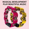 Jingle Tambourine 1Pcs Petal Shaped Percussion Handheld Instrument For Adults School Music Class Family Party