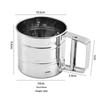 Manual Stainless Steel Double Layers Flour Sifter Quick Sifting Sieve Strainer For Cake Cookie Baking