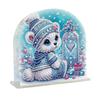 Diamond Painting Napkin Holder Rack Desktop Ornament Diamond Painting Tissue Storage Rack Acrylic Double Sided Xmas Table Decor