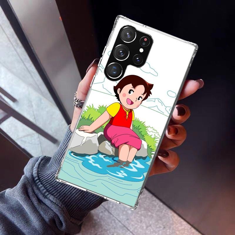 Heidi Cute Cartoon Phone Case For Samsung Galaxy S26 S25 Edge S24 S23 Ultra S22 Plus S21 S20 FE Soft TPU Back Cover Funda Galaxy