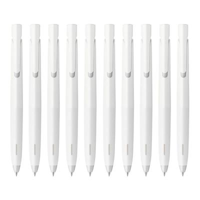 Zebra Kugelschreiber Blen Weißer Körper Schwarze Tinte 10 Stück Ölbasis 0,5 B-BAS88-W