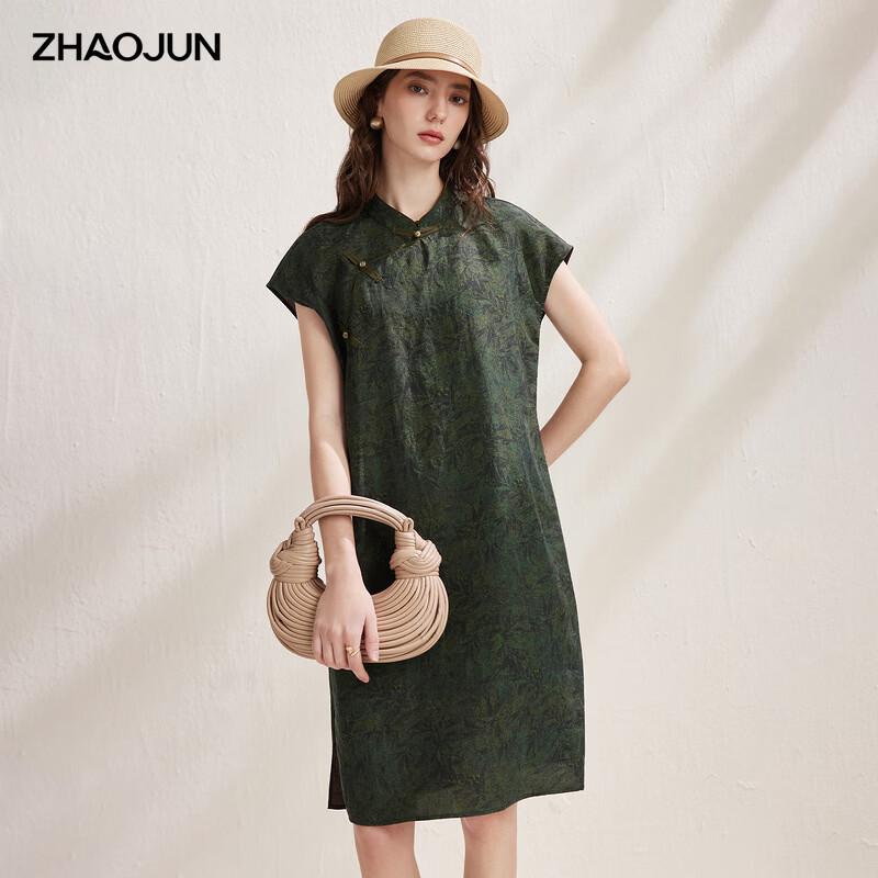 Zhao Jun New Chinese Style Mulberry Silk Printed Dress 3XL