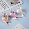 Silk Ballet Style Wide Flat Shoelaces with Bow, Suitable for Wide Holes In White or Black