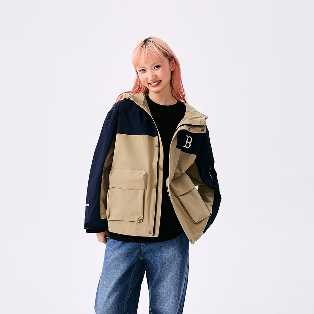New MLB Basic Collection Basic Boston Red Sox SS25 Jackets Coats Unisex Marine Blue/Khaki 3AWJB0551-43BGP