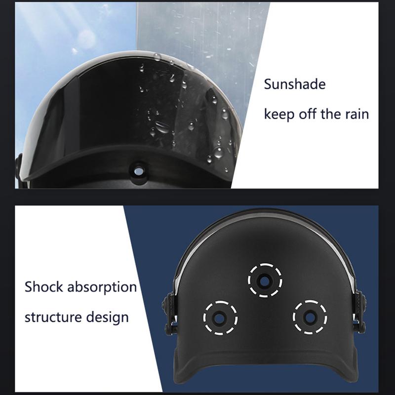 Motorcycle Phone Mount with Sun Shade Heavy Duty Helmet Phone Holder Anti-Drop for Motorbike Off-Road Adventure Trips