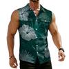 Men's Workwear Lapel Button-Down Vest Shirt - Lightweight Sleeveless Top