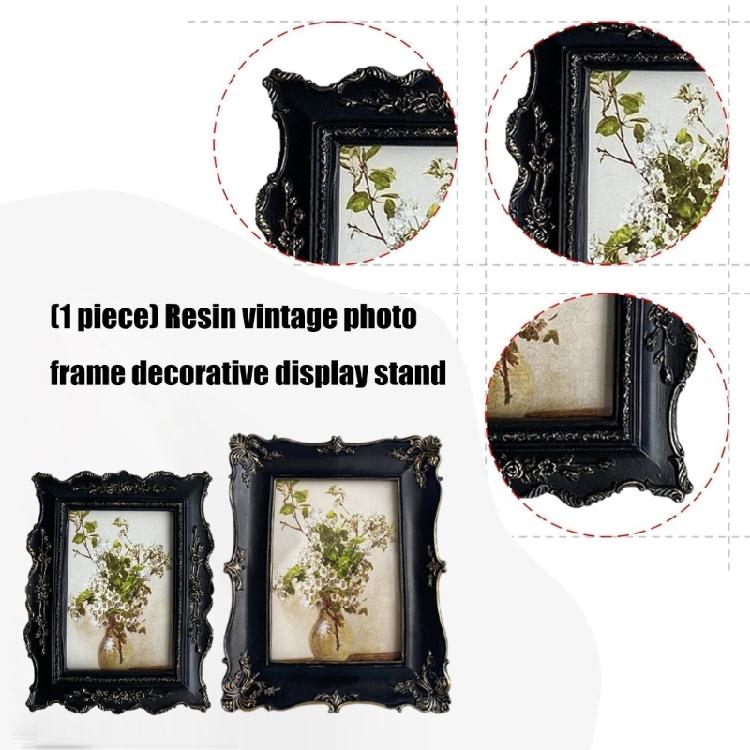 Vintage Picture Frame,Decorative Photo Frame Antique White Ornate 6inches Photo Frame for Tabletop and Wall Display
