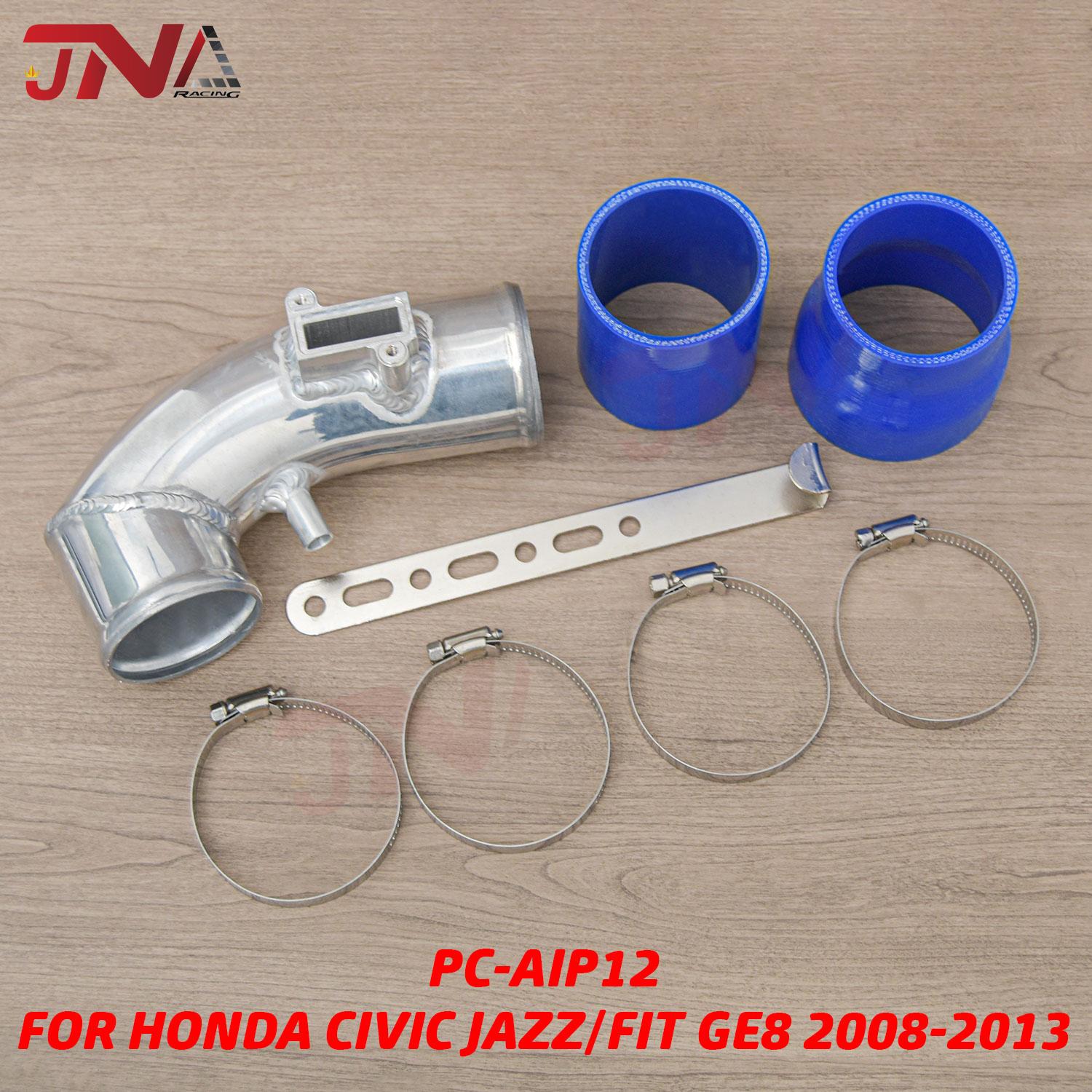 High Performance Air Intake Pipe Kit with Silicone Hose Aluminum Cold Air Intake Pipe for Honda Civic JAZZ Fit GE8 2008-2011 no Air Filter
