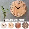 Silent Wood Wall Clock Living Room Rustic Style Wall Clocks Vintage Mid-Century Style Wall Clocks for Home Decoration NeceQ1Y9A4