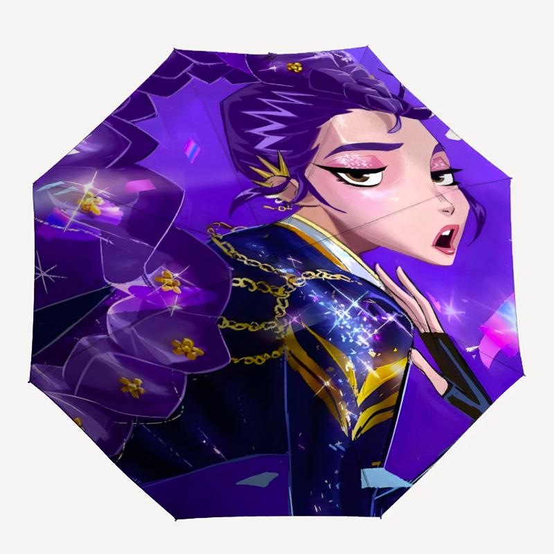 1pc KPop Demon Hunters RUMI3 Umbrella, Sun Protection, And UV Shielding. It Has Eight Sturdy Ribs for Outdoor Use And Perfect Gift
