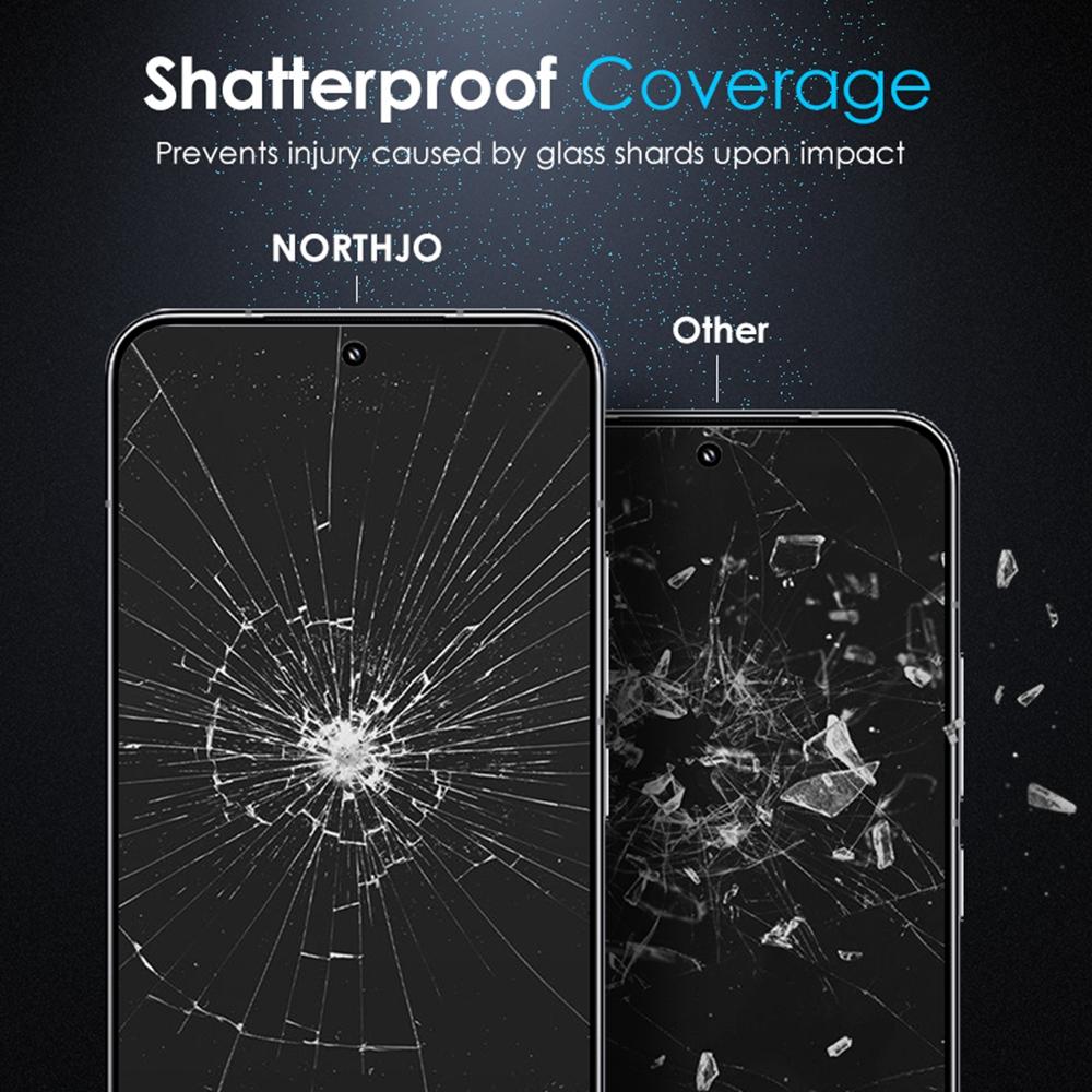 NORTHJO A+ For Xiaomi 15 Pro Screen Protector Support Fingerprint Unlock Tempered Glass 3D Curved Film