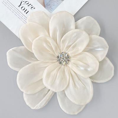 Rhinestone Floral Fabric Applique Multi-layer 3D Flower Flower Clothing Patch Satin Chiffon DIY Headdress Clothing Chest Flower