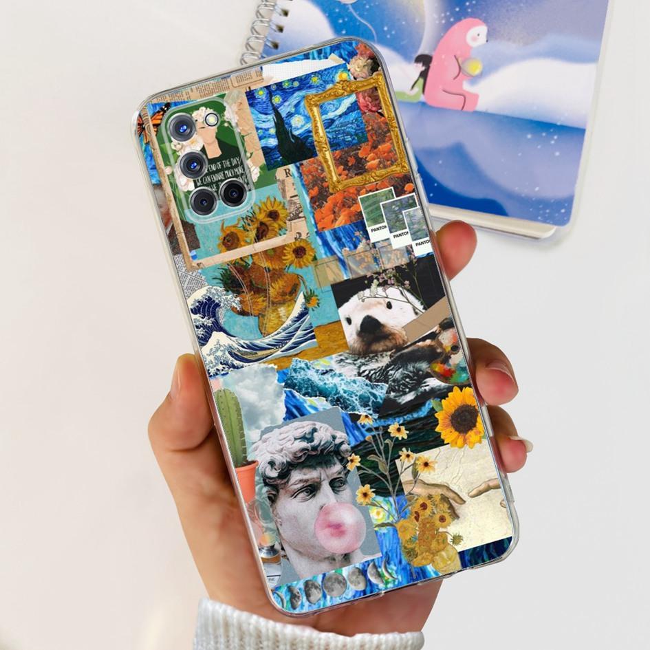 For OPPO A52 Case OPPOA52 CPH2069 A 52 Flower Phone Case Fashion Transparent Silicone Soft TPU Back Cover For OPPO A72 A92 Coque