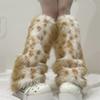Winter Warm Plush Leggings Boots Cover Leopard Print Boot Socks Fashion Piled Calf Socks