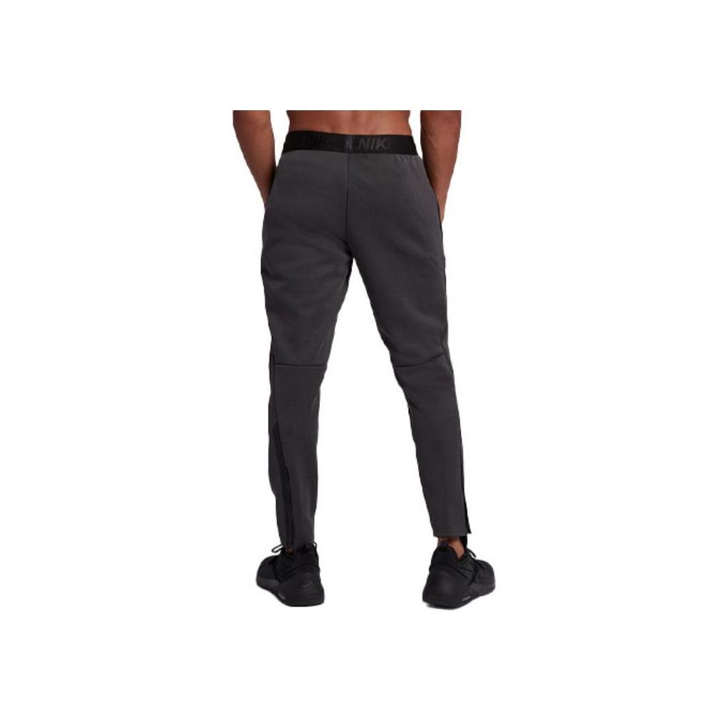 Nike Therma Logo Tapered Running Training Pants Men Bottoms Grey 932270-060
