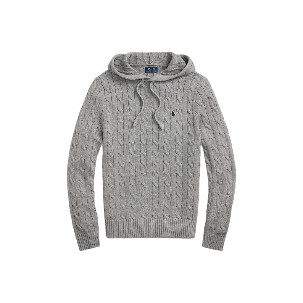 Polo Ralph Lauren Hooded Pony Embroidered Pullover Long Sleeve Knit Sweater Men Sweater 710919224-002