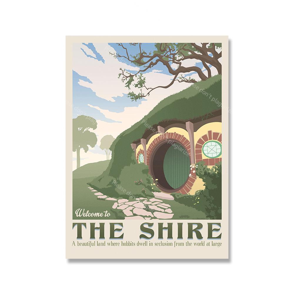 

Кольца Искусство Земля Путешествия Иллюстрация Настенный Плакат Печать Ретро Обложка Фильма Абстракция Мультфильм Холст Картина Живые Дети Домашний Декор 21x30cm No Framed