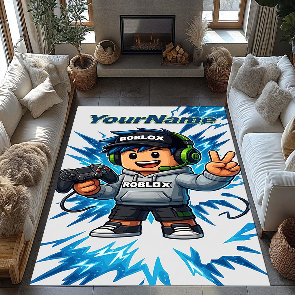 Roblox 405 Personalized Text Floor Rug Office Rug Perfect for Dining Room Bedrooms Entryway Playrooms Anti-slip Rug Decorate Offices