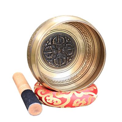 Tibetisches Klangschalen-Set, Totem-Klangschale, Meditationsschale, einzigartiges Geschenk, hilfreich für Meditation, Yoga, Stressabbau, Kupfer