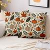 1 Pieces Autumn Leaves And Pumpkins Patterned Throw Pillows Polyester Pillowcase, Sofa Decorative Cushion Cov Headboard Pillow