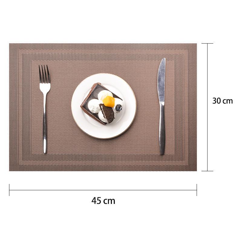 6ks Moderní elegantní PVC prostírání Podložka pod jídelní stůl Kavárna Protiskluzová Horká prostírání Podložka pod mísu Podložka pod šálek Podložky pod stůl