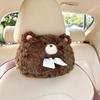 Cartoon Car Headrest Tissue Box Creative Plush Car Hanging Drawer Multifunctional Cute Car Tissue Box.
