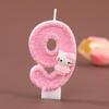 Hello Kitty Pink Skirt Birthday Cake Number Candles – Cute, Creative, Handmade Ornaments for Party Atmosphere