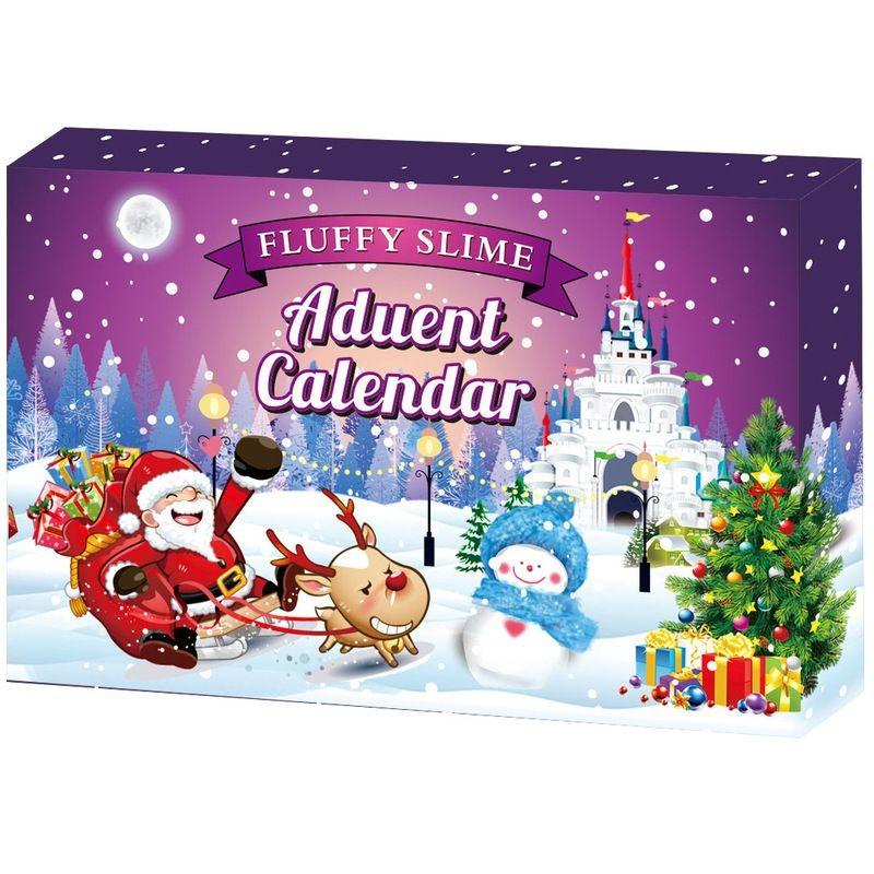Fluffy Slime Adventskalender 24 Tage Countdown bis Weihnachten Kindergeschenk**