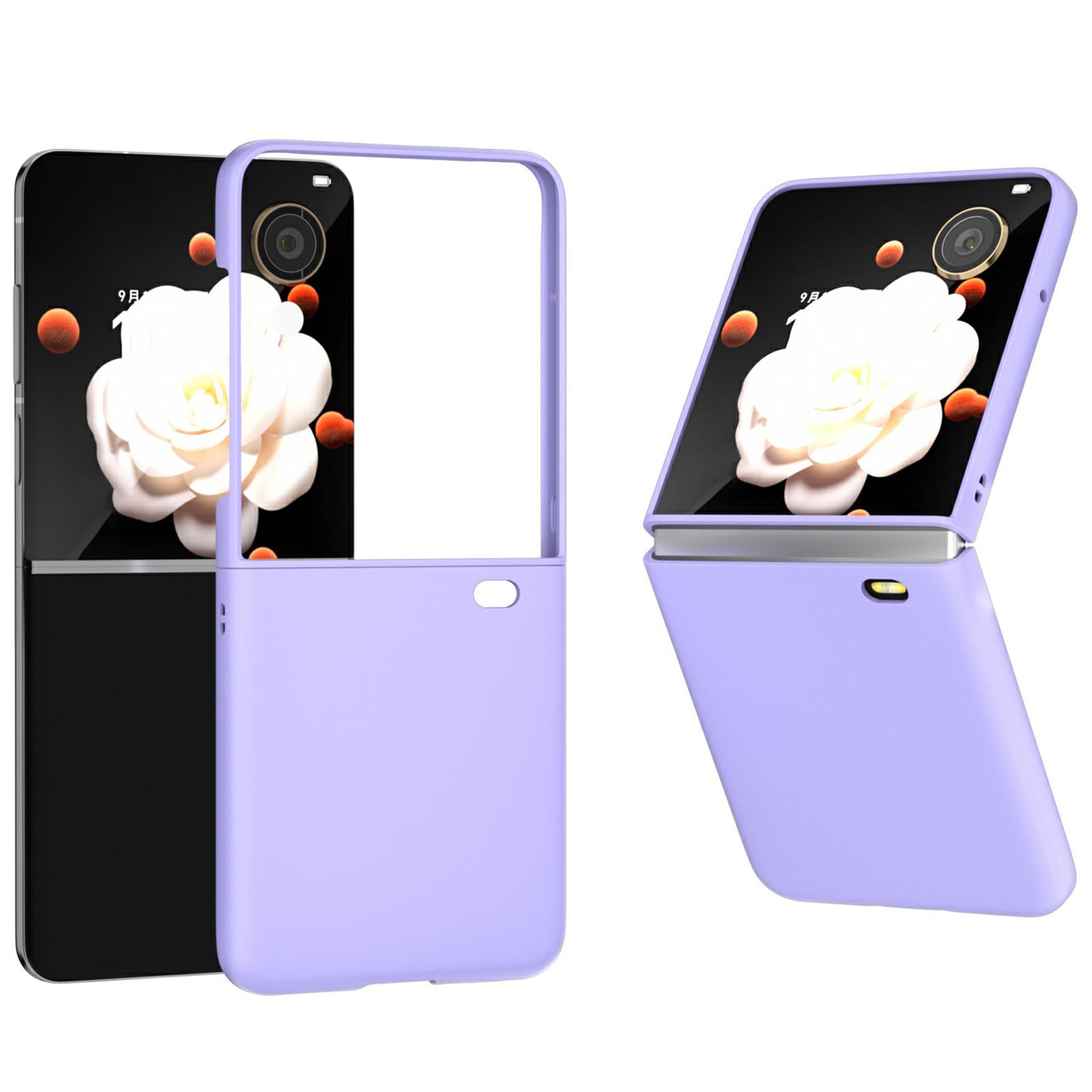 

For Honor Magic V Flip 5G Case Hard PC Phone Case Skin-Friendly Touch Feeling Purple