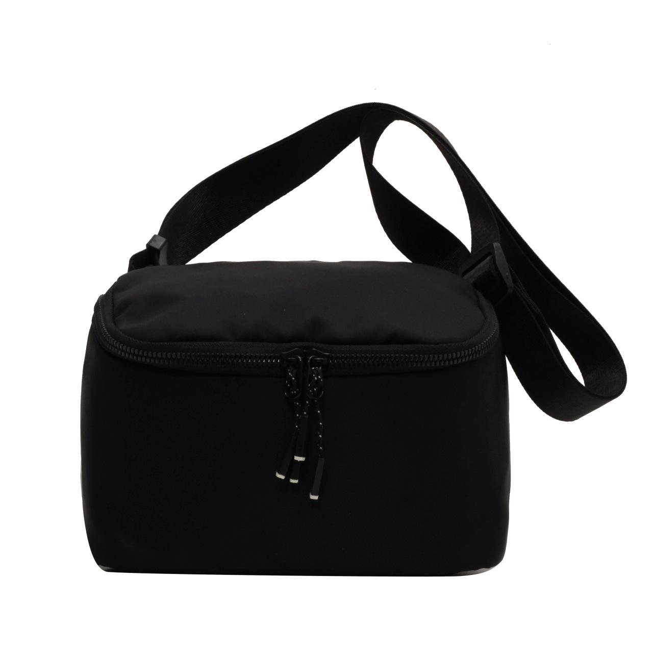 

Women s bag summer nylon men s and women s casual fashion shoulder messenger small square bag small чёрный