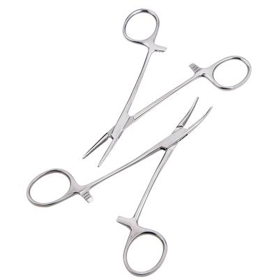 12.5/16/18cm Curved Pliers Straight Pliers Stainless Steel Pliers Multifunctional Plier Hemostatic Forceps Hair Plier Hand Tools