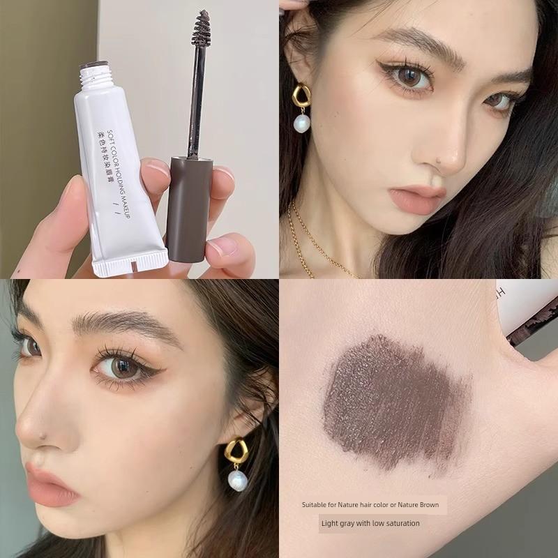 Light Color Brow Cream Eyebrow Cream Nature Makeup Hair-Styling Waterproof Smear-Proof Modified Wild Eyebrow Korean Makeup Eyebrow Cream