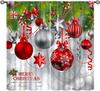 Kids Christmas Nutcracker Curtain Soldier Model Merry Xmas Window Treatments For Bedroom Living Room Snowflakes Winter Reddrapes