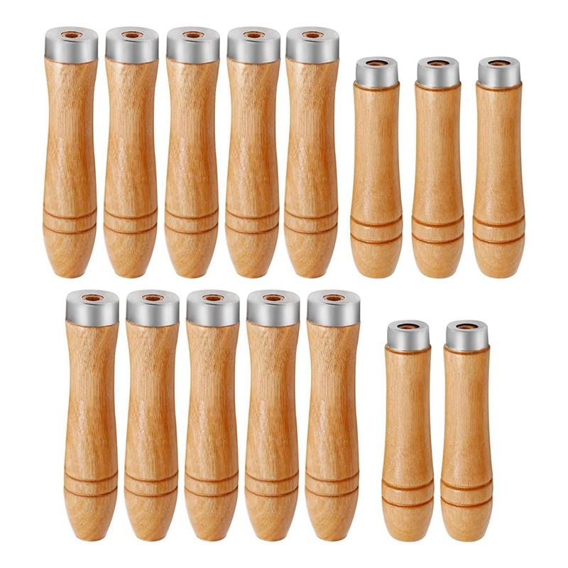 

Wood File 15Pcs Wooden File Special Handle Burr Free Steel File Round Hole Small Wooden Handle (4Mm+5Mm+6Mm) Durable Easy To Use
