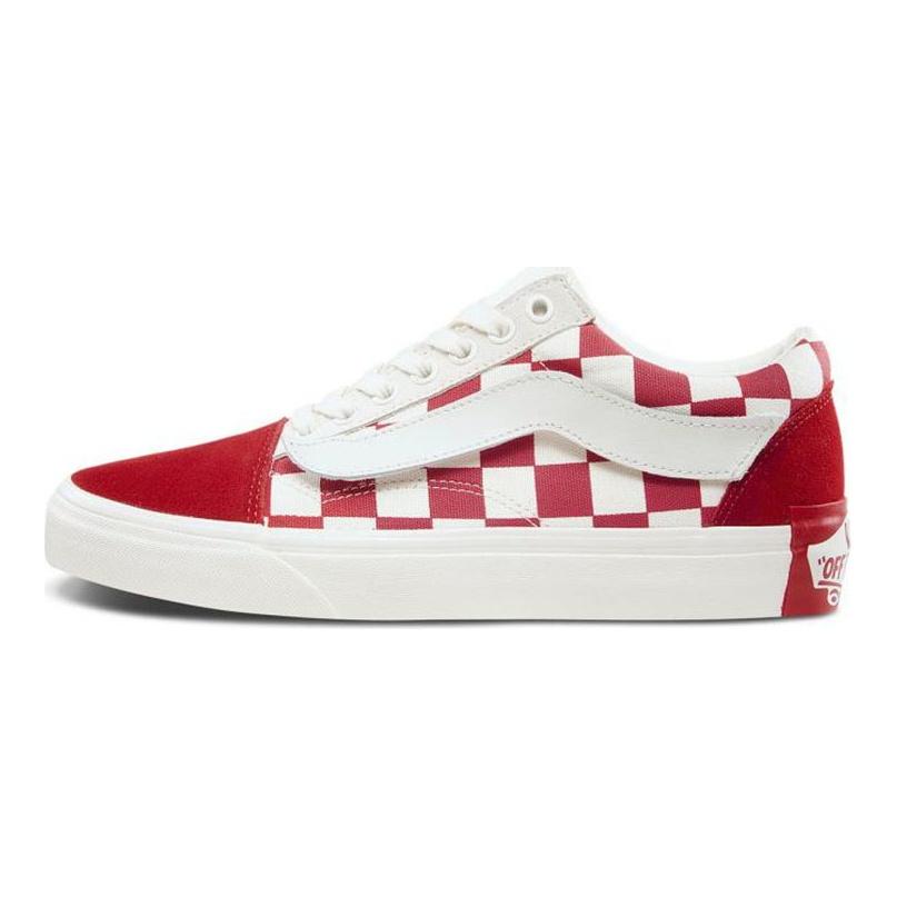 Vans Su Wukou X  Old Skool Series Pig Year Velcro Lightweight Low-Top Skate Shoes Unisex Sneakers Red White Checkerboard VN0A38G1SHJ