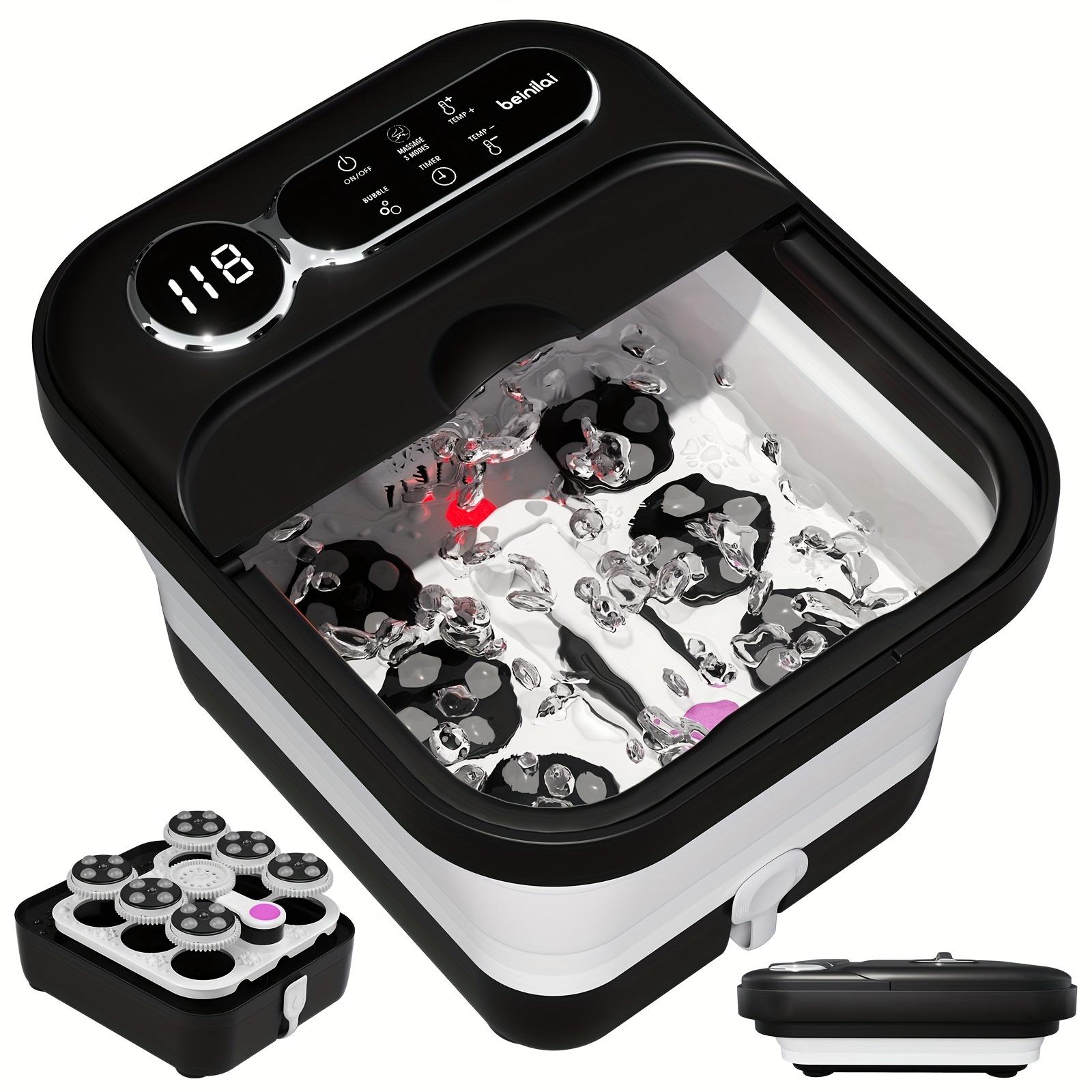 

Складная гидромассажная ванна для ног с подогревом и массажными роликами, набор для педикюра ног, гидромассажная ванна для ног с контролем температуры, ванна для ног