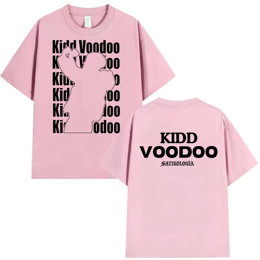 Singer Kidd Voodoo Album Tour 2026 Pattern Fashion Tshirt Summer Mens Women Hiphop Gothic Pure Cotton Retro Shortsleeved Top