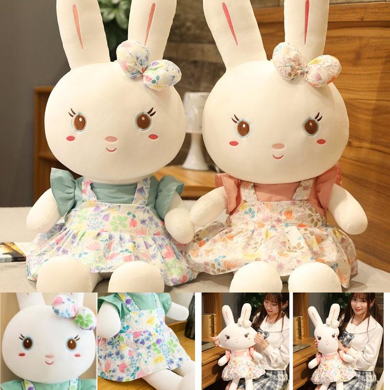 Cute Bunny Plush Toy Tianyuan Flower Cloth Dress Rabbit Princess