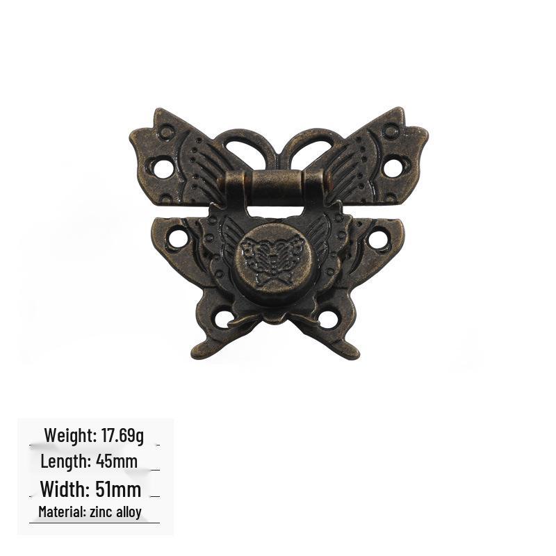 Jingmao Antique Butterfly Latch Wooden Box Accessory